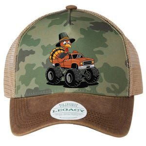 Turkey Riding Monster Truck For Thanksgiving Legacy Tie Dye Trucker Hat