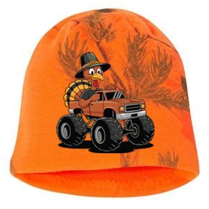 Turkey Riding Monster Truck For Thanksgiving Kati - Camo Knit Beanie