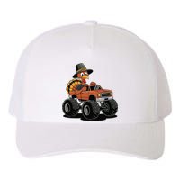 Turkey Riding Monster Truck For Thanksgiving Yupoong Adult 5-Panel Trucker Hat