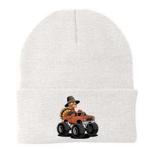 Turkey Riding Monster Truck For Thanksgiving Knit Cap Winter Beanie