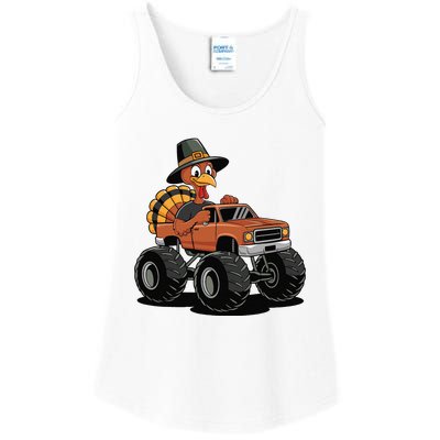 Turkey Riding Monster Truck For Thanksgiving Ladies Essential Tank