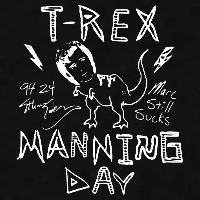 T Rex Manning Day Retro 90s Ladies PosiCharge Tri-Blend Wicking Tank