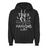 T Rex Manning Day Retro 90s Garment-Dyed Fleece Hoodie