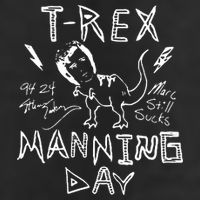 T Rex Manning Day Retro 90s Garment-Dyed Fleece Hoodie