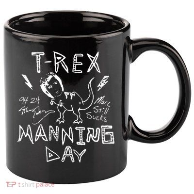T Rex Manning Day Retro 90s 11oz C Handle Ceramic Mug