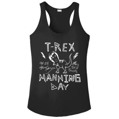 T Rex Manning Day Retro 90s Ladies PosiCharge Competitor Racerback Tank
