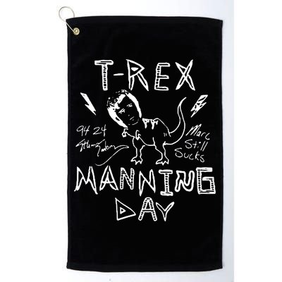 T Rex Manning Day Retro 90s Golf Towel