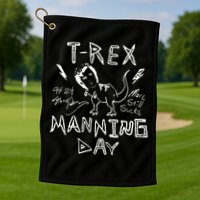 T Rex Manning Day Retro 90s Golf Towel