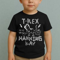 T Rex Manning Day Retro 90s Toddler T-Shirt