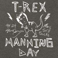 T Rex Manning Day Retro 90s Cotton Canvas Backpack