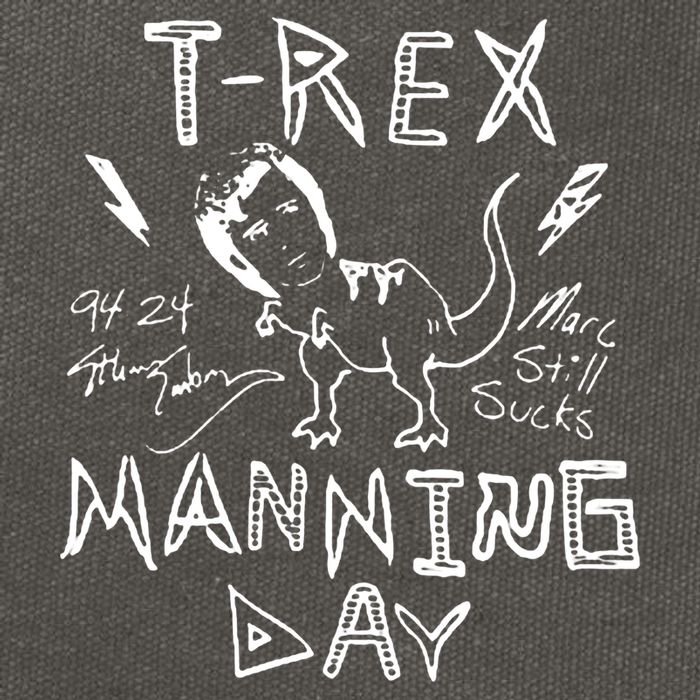 T Rex Manning Day Retro 90s Cotton Canvas Backpack