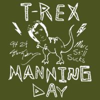 T Rex Manning Day Retro 90s V-Neck T-Shirt