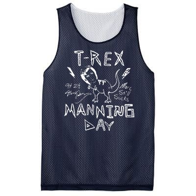 T Rex Manning Day Retro 90s Mesh Reversible Basketball Jersey Tank