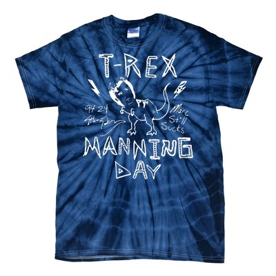 T Rex Manning Day Retro 90s Tie-Dye T-Shirt