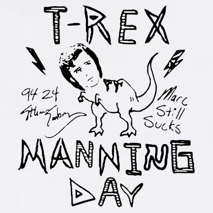 T Rex Manning Day Retro 90s Garment-Dyed Sweatshirt