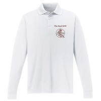 The Real Mvp Funny Jesus Performance Long Sleeve Polo