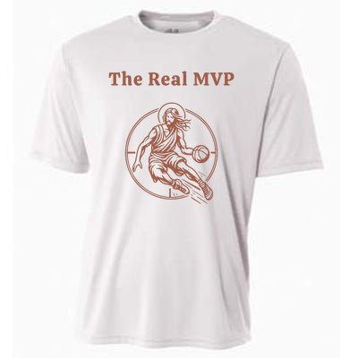 The Real Mvp Funny Jesus Cooling Performance Crew T-Shirt