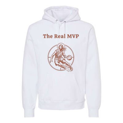 The Real Mvp Funny Jesus Premium Hoodie