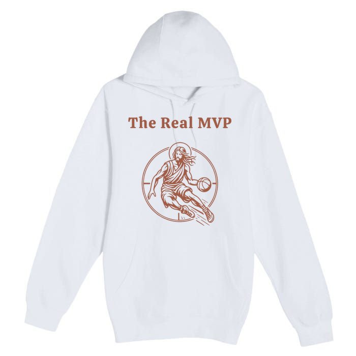 The Real Mvp Funny Jesus Premium Pullover Hoodie