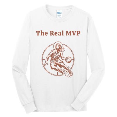 The Real Mvp Funny Jesus Tall Long Sleeve T-Shirt