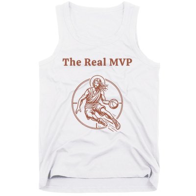 The Real Mvp Funny Jesus Tank Top