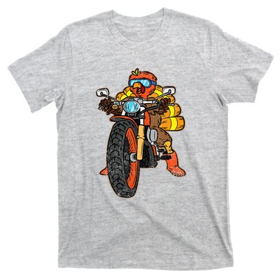 Turkey Riding Motorcycle Thanksgiving Day Cool Biker Rider T-Shirt