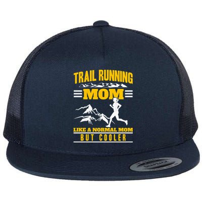 Trail Running Mom Ultra Running Marathon Mother Trail Runner Cute Gift Flat Bill Trucker Hat