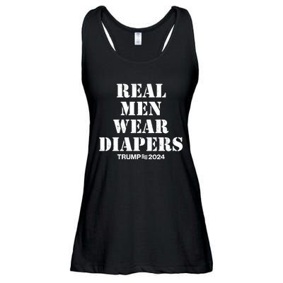 Trump Real Men Wear Diapers Trump 2024 Ladies Essential Flowy Tank