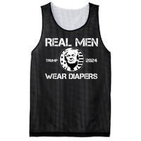 Trump Real Men Wear Diapers Trump 2024 Mesh Reversible Basketball Jersey Tank