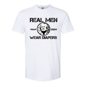 Trump Real Men Wear Diapers Trump 2024 Softstyle CVC T-Shirt