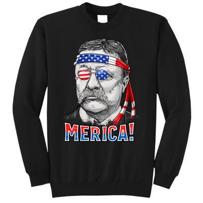 Theodore Roosevelt Merica 4th July Usa Us President Sweatshirt