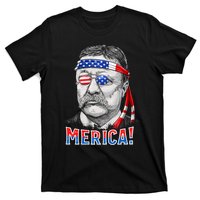 Theodore Roosevelt Merica 4th July Usa Us President T-Shirt