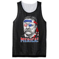 Theodore Roosevelt Merica 4th July Usa Us President Mesh Reversible Basketball Jersey Tank