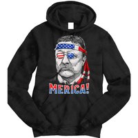 Theodore Roosevelt Merica 4th July Usa Us President Tie Dye Hoodie