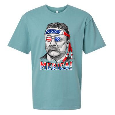 Theodore Roosevelt Merica 4th July Usa Us President Sueded Cloud Jersey T-Shirt