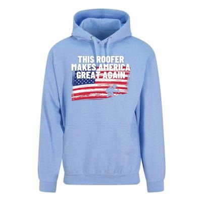 This Roofer Makes America Great Again Usa Flag Patriotic Cute Gift Unisex Surf Hoodie