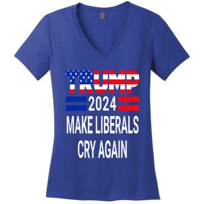 The Return Make Liberals Cry Again Cool Gift Women's V-Neck T-Shirt