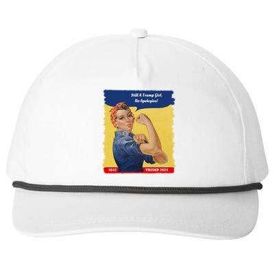 Trump Rosie No Apologies 2024 Gift Snapback Five-Panel Rope Hat