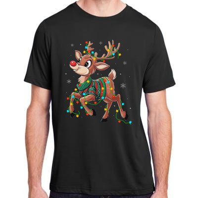 The Red Nose Reindeer For And Christmas Fan Adult ChromaSoft Performance T-Shirt