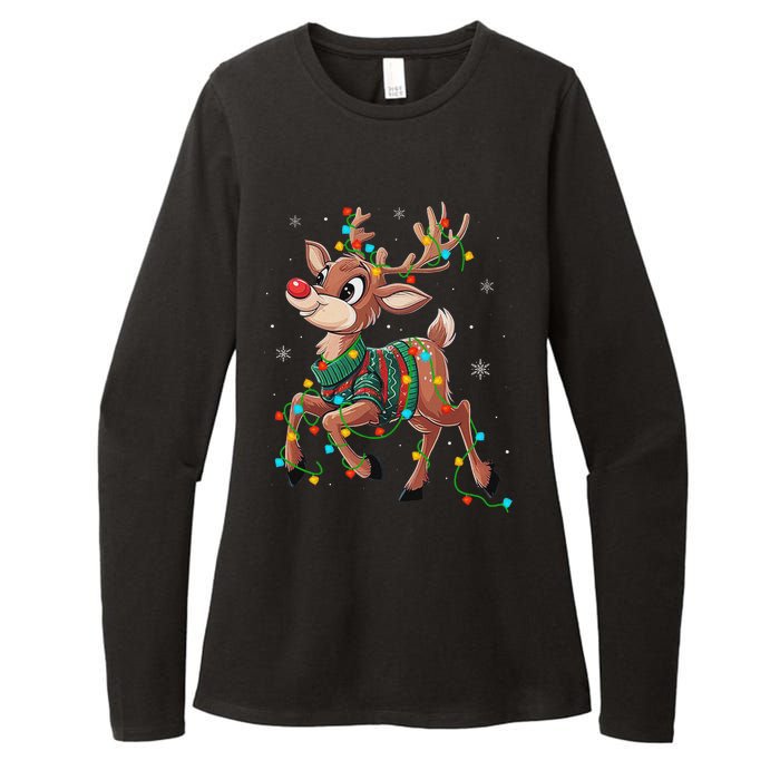 The Red Nose Reindeer For And Christmas Fan Womens CVC Long Sleeve Shirt