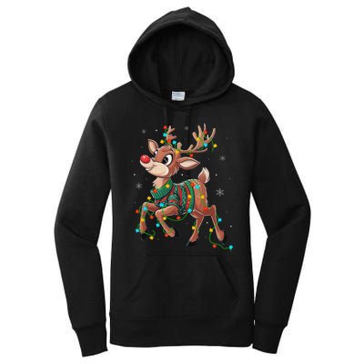 The Red Nose Reindeer For And Christmas Fan Women's Pullover Hoodie