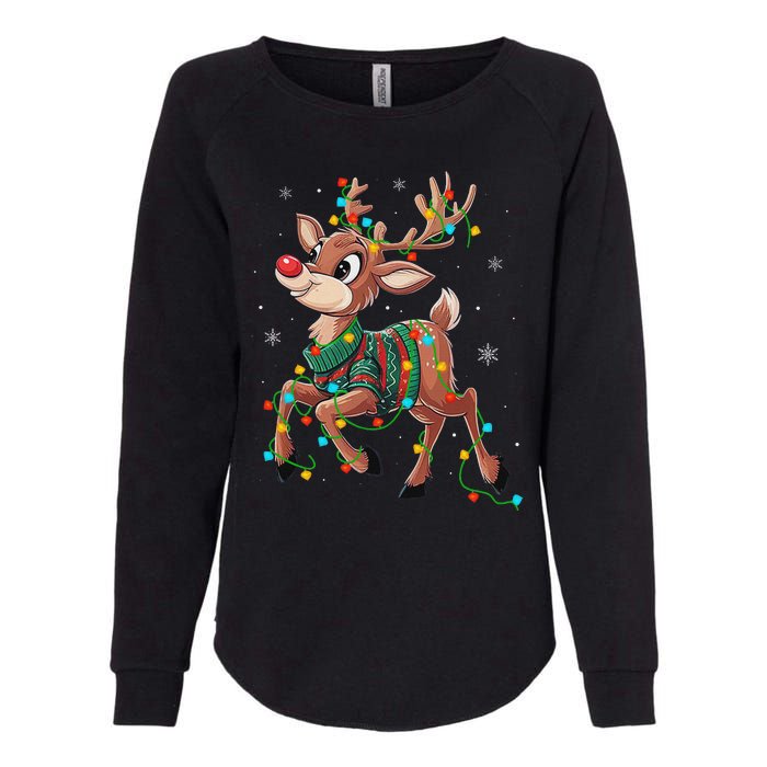 The Red Nose Reindeer For And Christmas Fan Womens California Wash Sweatshirt