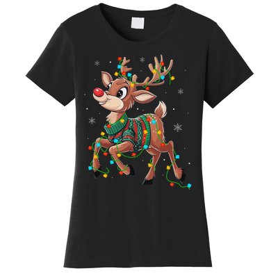 The Red Nose Reindeer For And Christmas Fan Women's T-Shirt