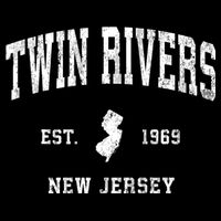 Twin Rivers New Jersey Nj Vintage Athletic Black Sports T-Shirt