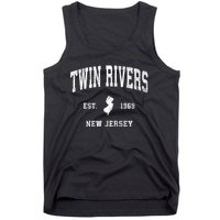 Twin Rivers New Jersey Nj Vintage Athletic Black Sports Tank Top