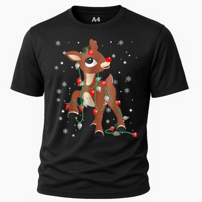 The Red Nose Reindeer For Christmas Fan Cooling Performance Crew T-Shirt