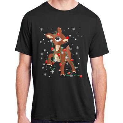 The Red Nose Reindeer For Christmas Fan Adult ChromaSoft Performance T-Shirt