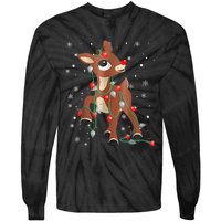 The Red Nose Reindeer For Christmas Fan Tie-Dye Long Sleeve Shirt