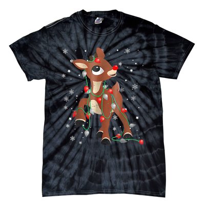 The Red Nose Reindeer For Christmas Fan Tie-Dye T-Shirt