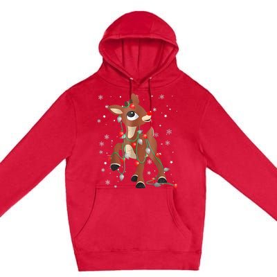 The Red Nose Reindeer For Christmas Fan Premium Pullover Hoodie